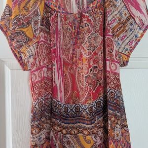 Figuaro & Flower  Colorful Bohemian Print Dress